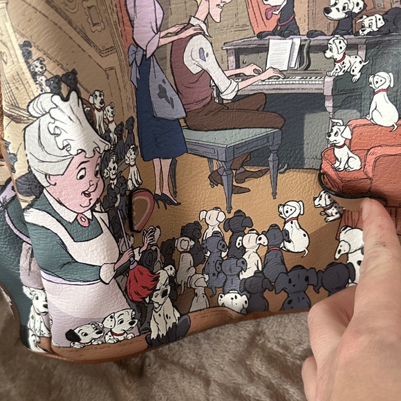 Loungefly Brown Backpack with 101 Dalmatians Design - Picture 3 of 4